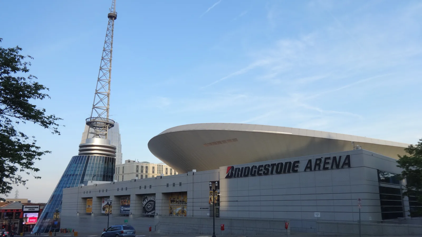 North exterior of Bridgestone Arena in Nashville