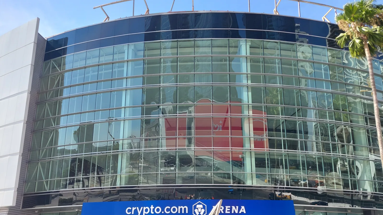 Crypto.com Arena entrance and exterior in Los Angeles