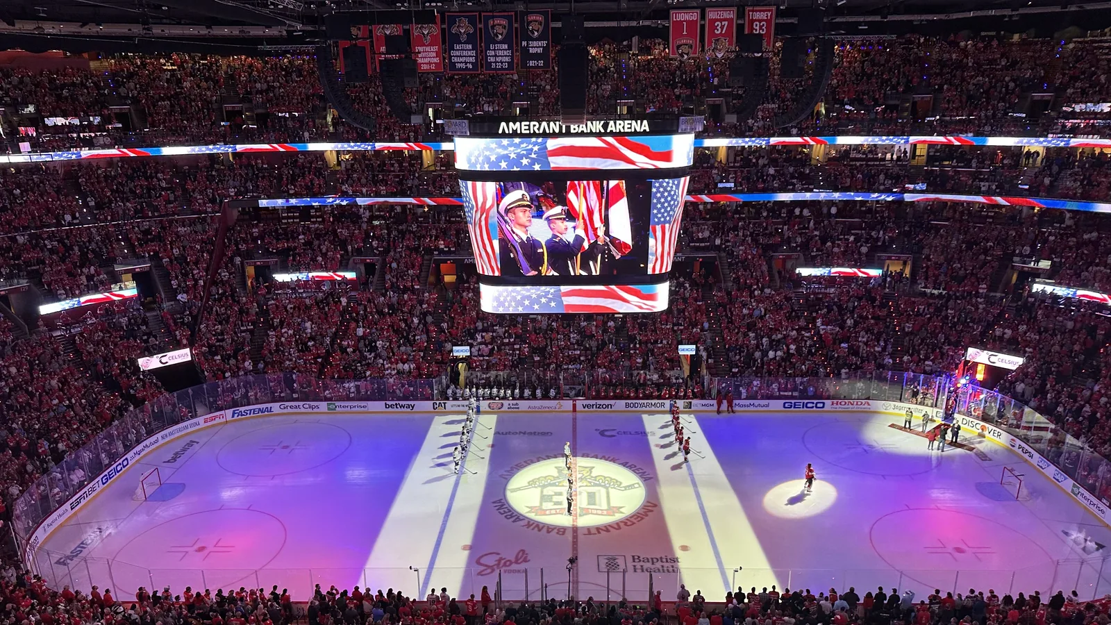 Amerant Bank Arena seating bowl before a Florida Panthers playoff game