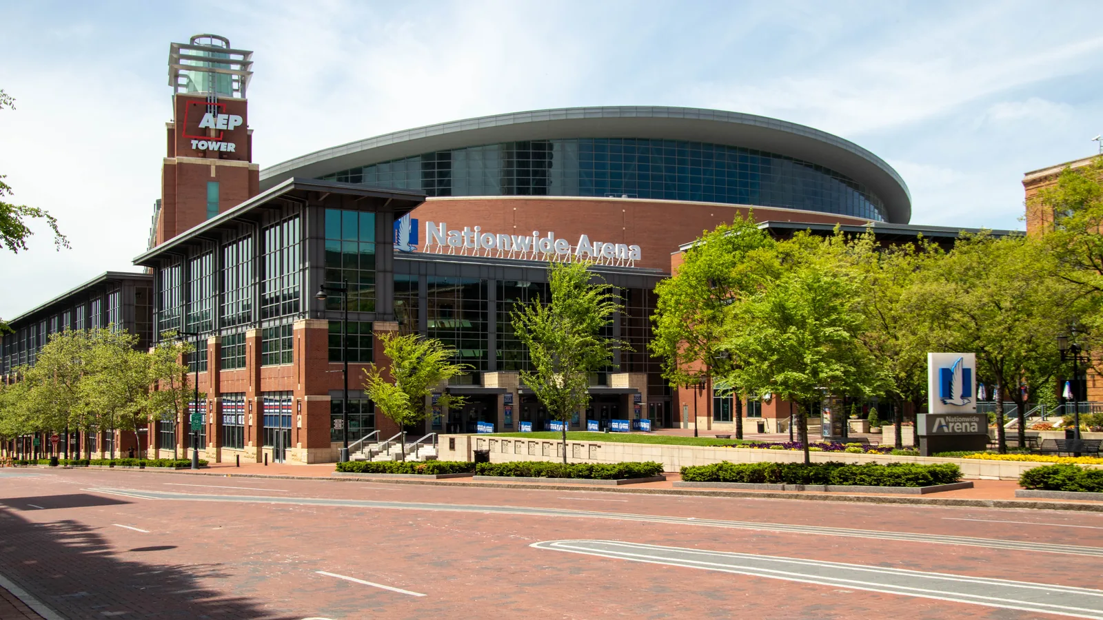 Exterior of Nationwide Arena in Columbus