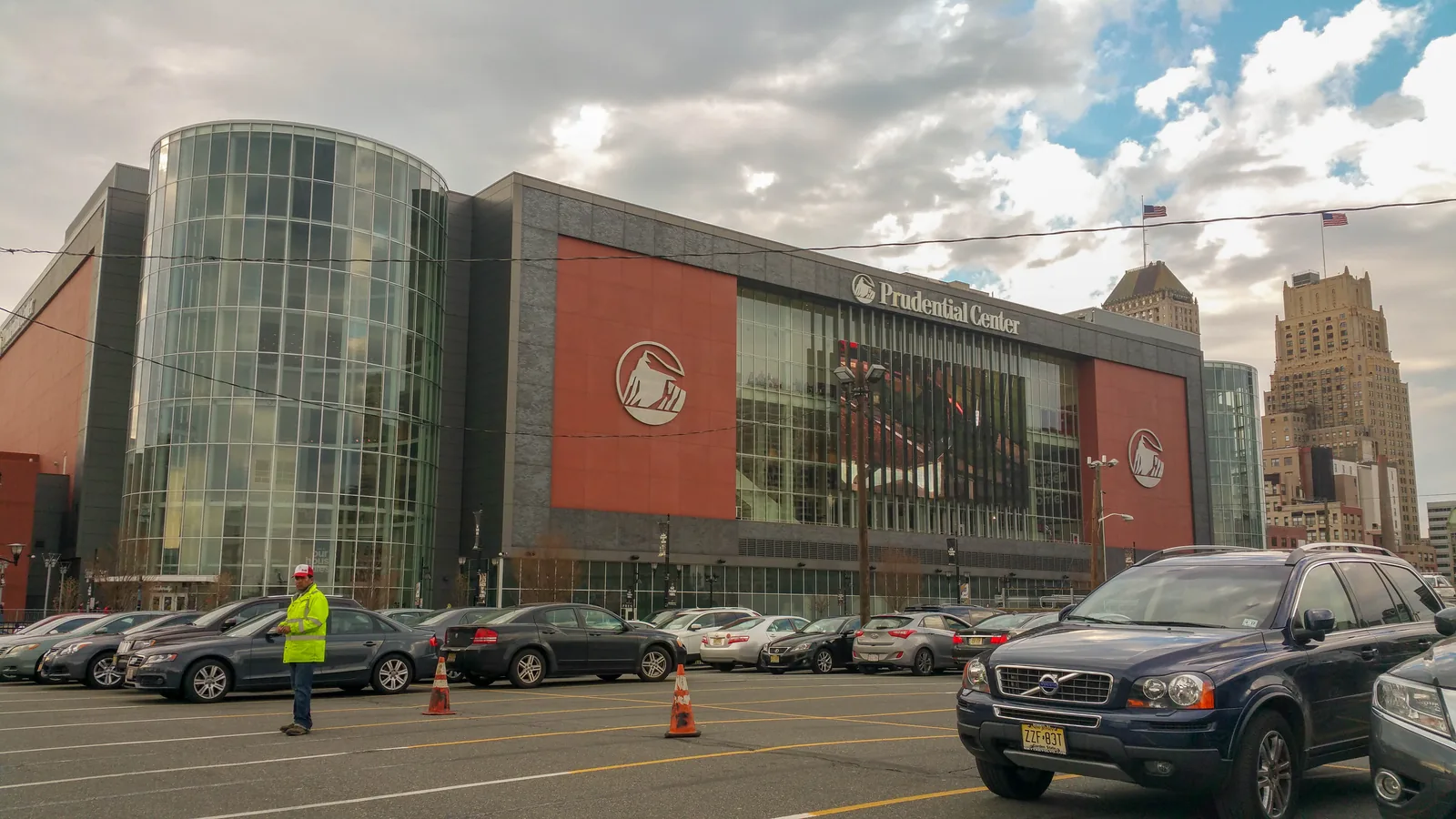 Exterior of Prudential Center in Newark