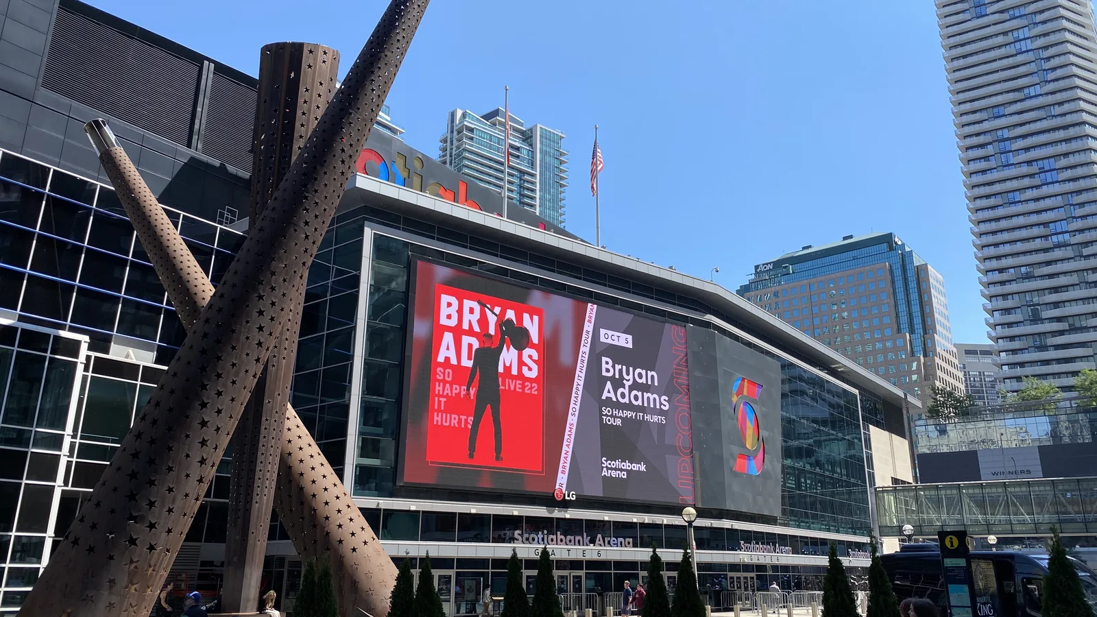 Scotiabank Arena exterior and plaza in Toronto
